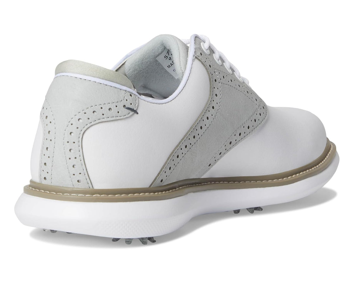 Men's FootJoy Traditions Golf Shoes- Previous Season White/Grey/White - Eurostride