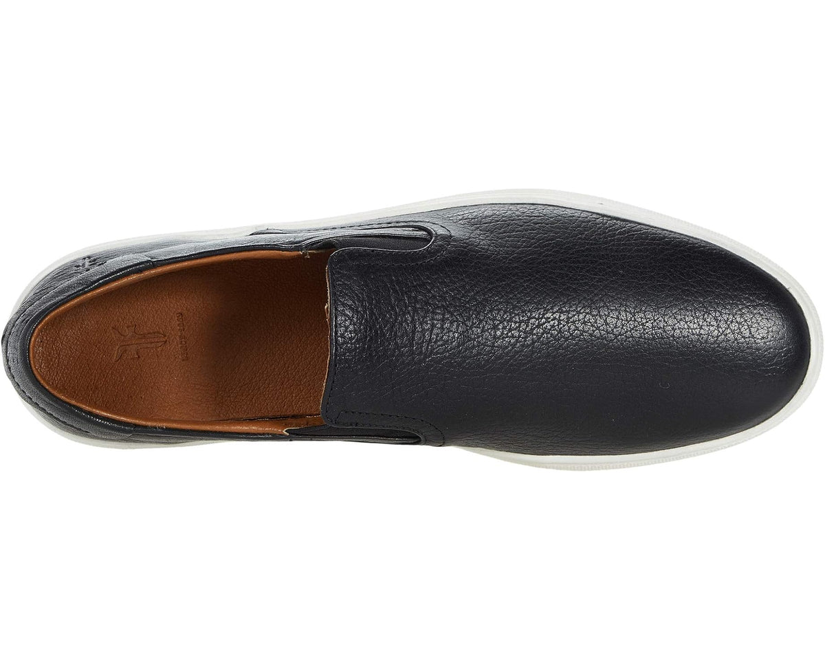 Men's Frye Astor Slip-On Black Crust Veg Tan Tumbled - Eurostride