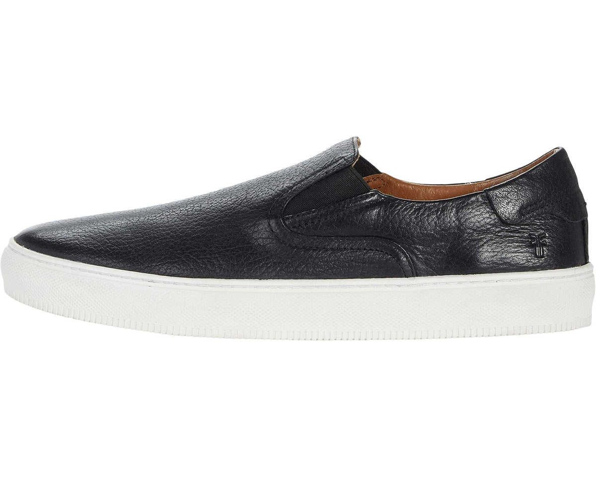 Men's Frye Astor Slip-On Black Crust Veg Tan Tumbled - Eurostride