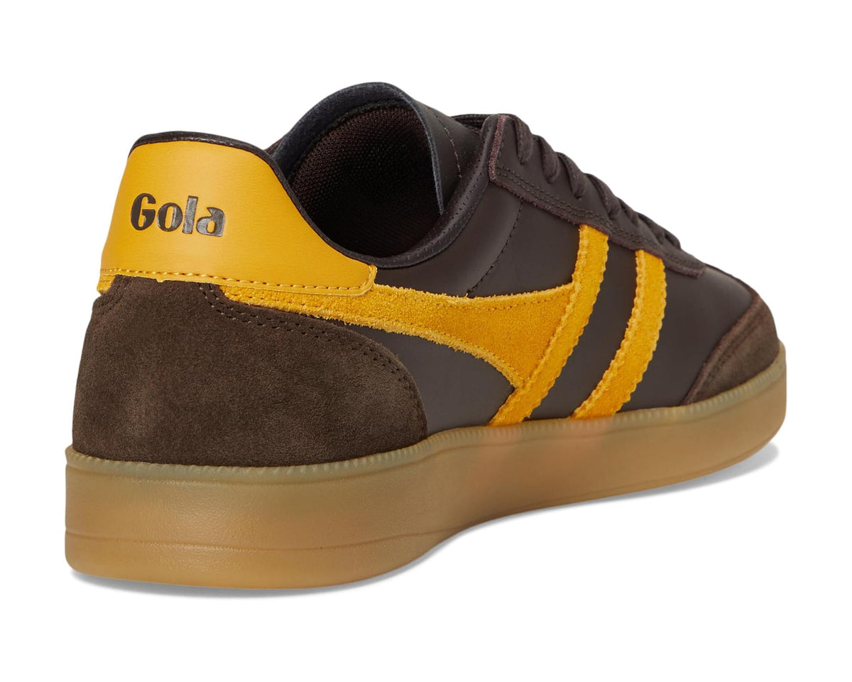 Men's Gola Viper Leather Dark Brown/Sun/Gum - Eurostride