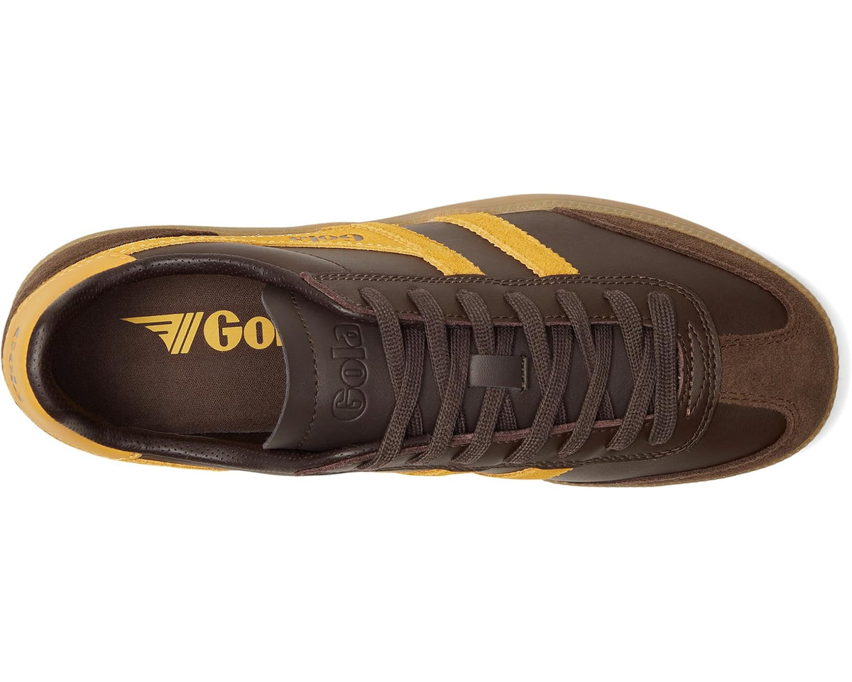 Men's Gola Viper Leather Dark Brown/Sun/Gum - Eurostride
