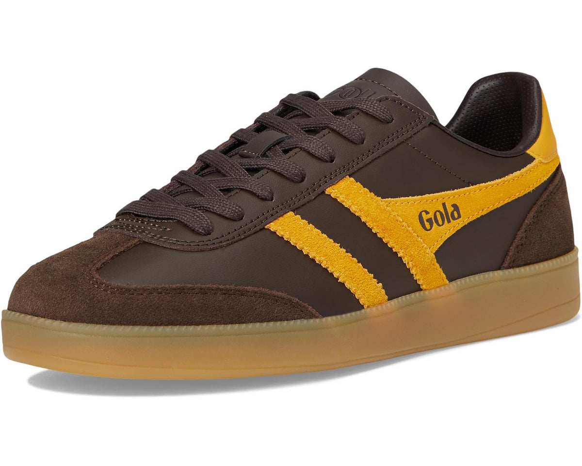 Men's Gola Viper Leather Dark Brown/Sun/Gum - Eurostride