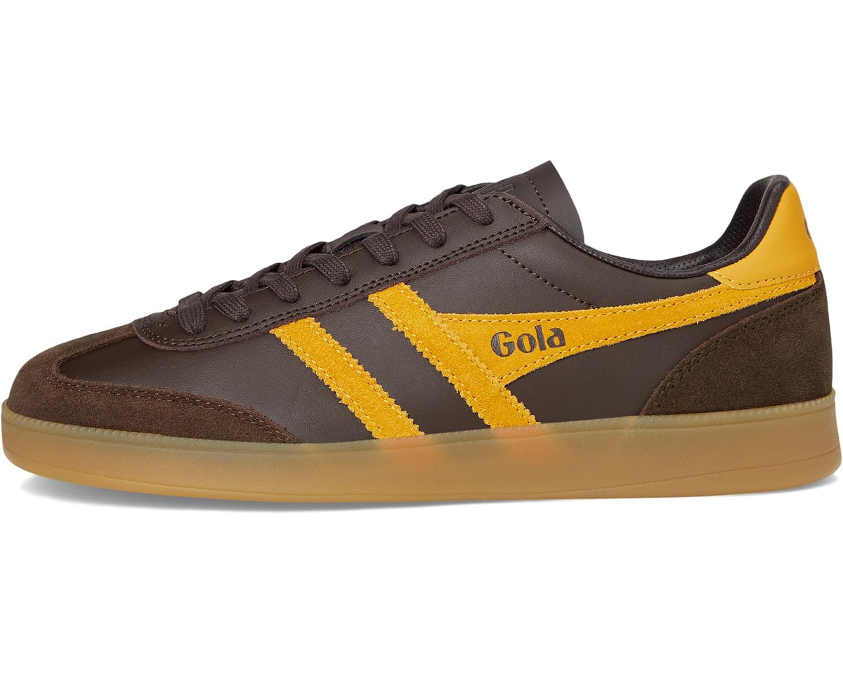 Men's Gola Viper Leather Dark Brown/Sun/Gum - Eurostride