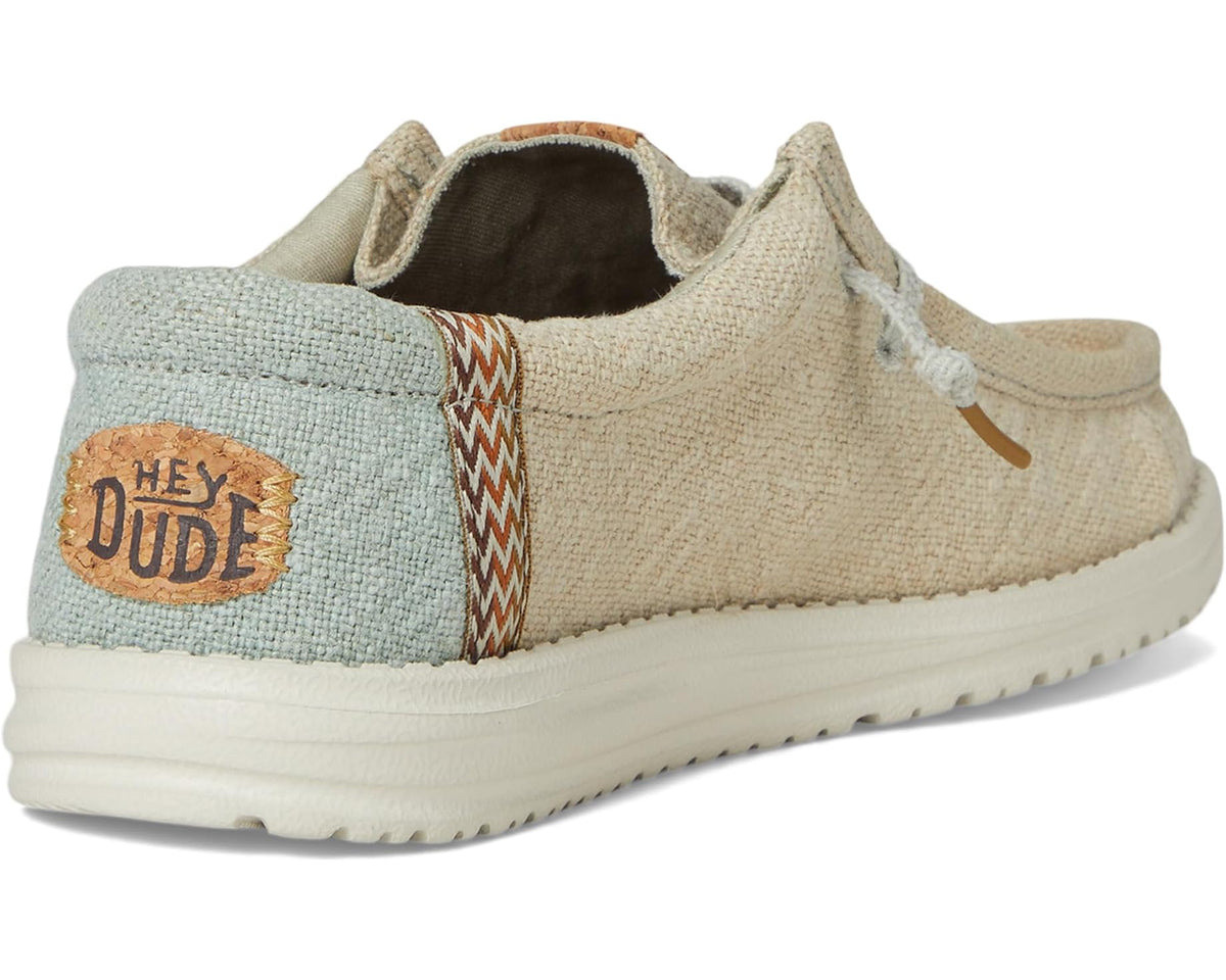 Men's Hey Dude Wally Jute Stone Grey/Iceberg Green - Eurostride