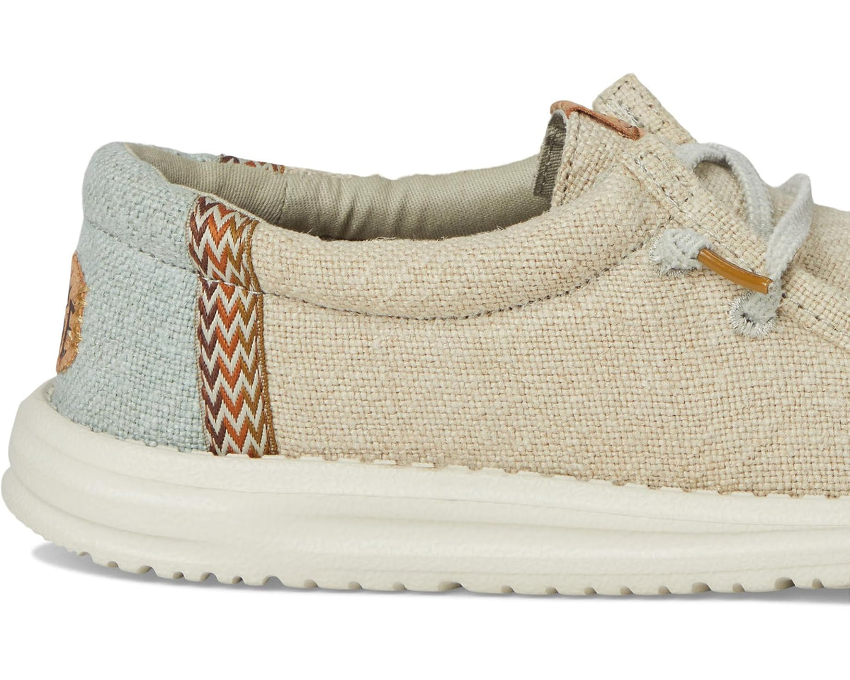 Men's Hey Dude Wally Jute Stone Grey/Iceberg Green - Eurostride