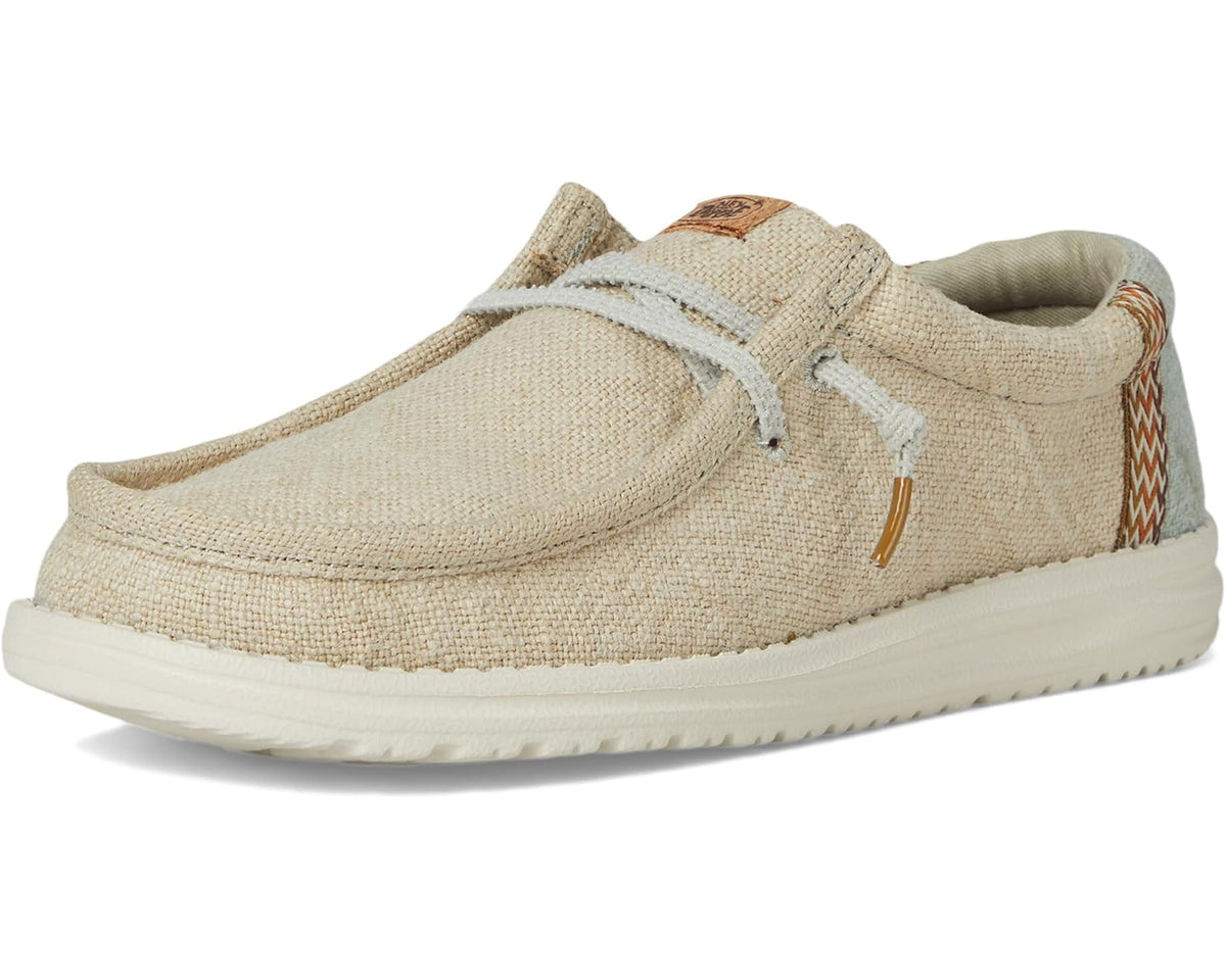 Men's Hey Dude Wally Jute Stone Grey/Iceberg Green - Eurostride