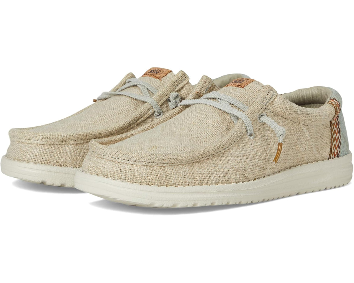 Men's Hey Dude Wally Jute Stone Grey/Iceberg Green - Eurostride