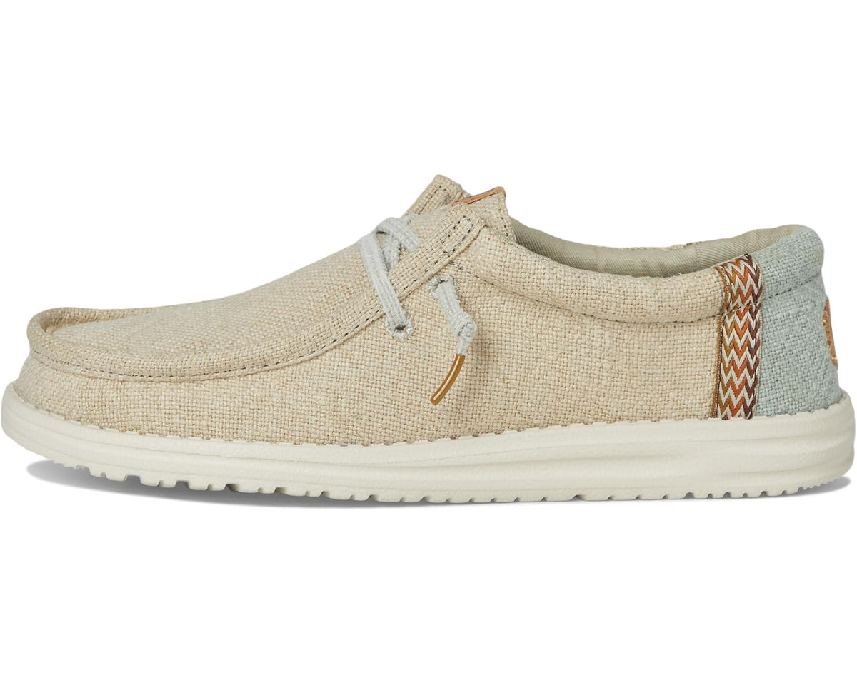 Men's Hey Dude Wally Jute Stone Grey/Iceberg Green - Eurostride