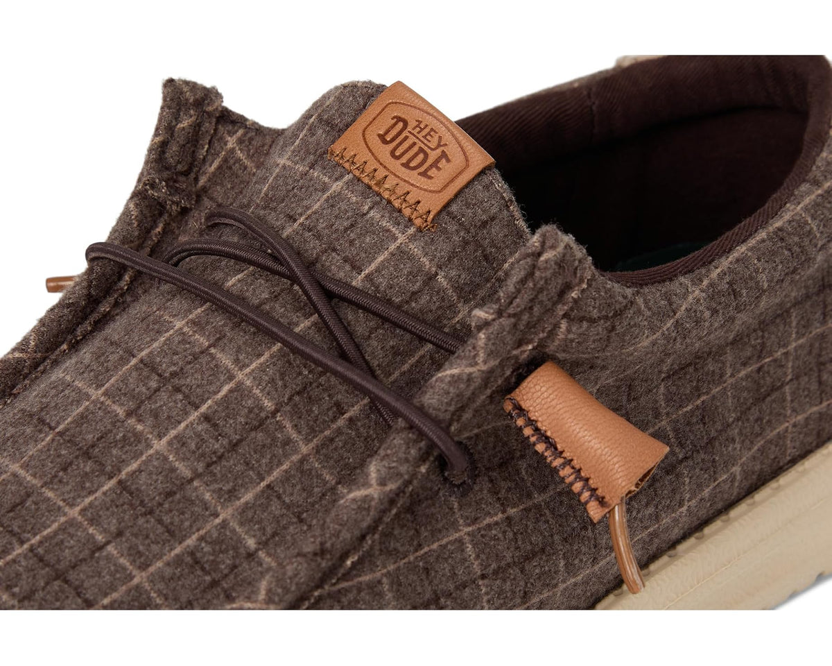 Men's Hey Dude Wally Plaid Corduroy Mole Brown/Multi - Eurostride