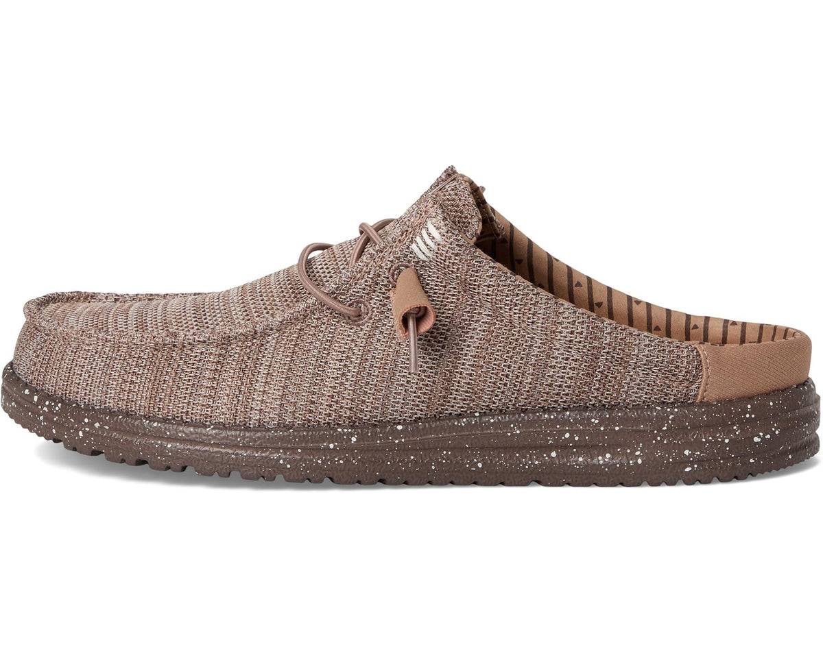 Men's Hey Dude Wally Slip Stretch Sox Deep Taupe/Chanterelle Tan - Eurostride