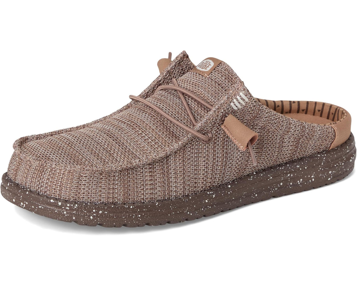 Men's Hey Dude Wally Slip Stretch Sox Deep Taupe/Chanterelle Tan - Eurostride