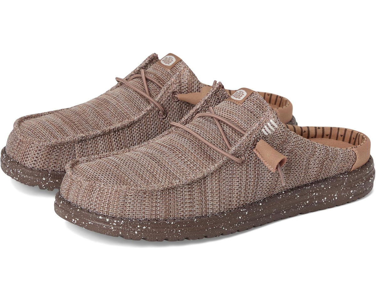 Men's Hey Dude Wally Slip Stretch Sox Deep Taupe/Chanterelle Tan - Eurostride