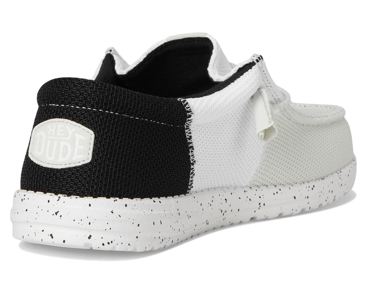 Men's Hey Dude Wally Tri Varsity Mesh White/Black - Eurostride