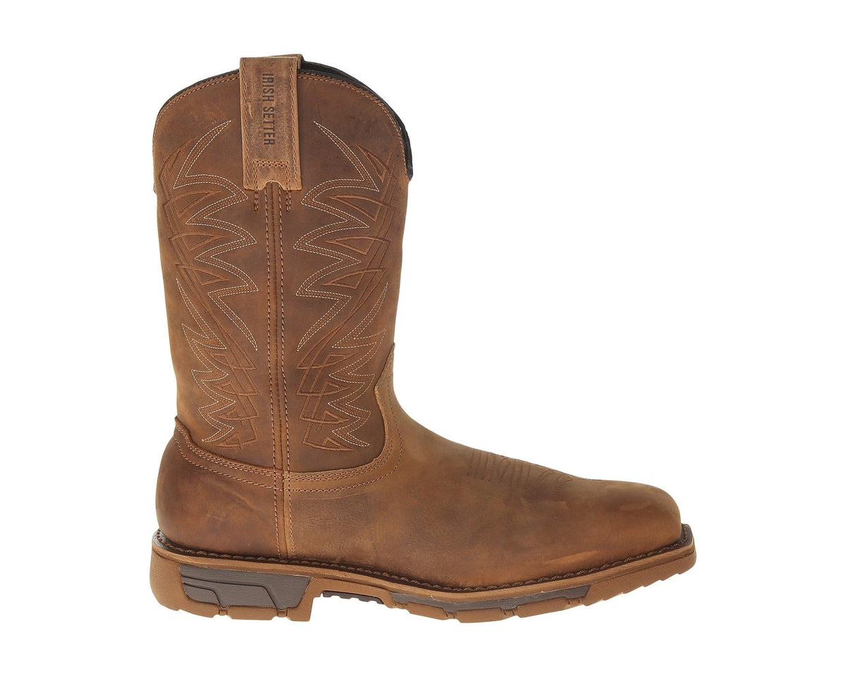 Men's Irish Setter Marshall 11 Waterproof Steel-Toe Pull-On Brown Leather - Eurostride