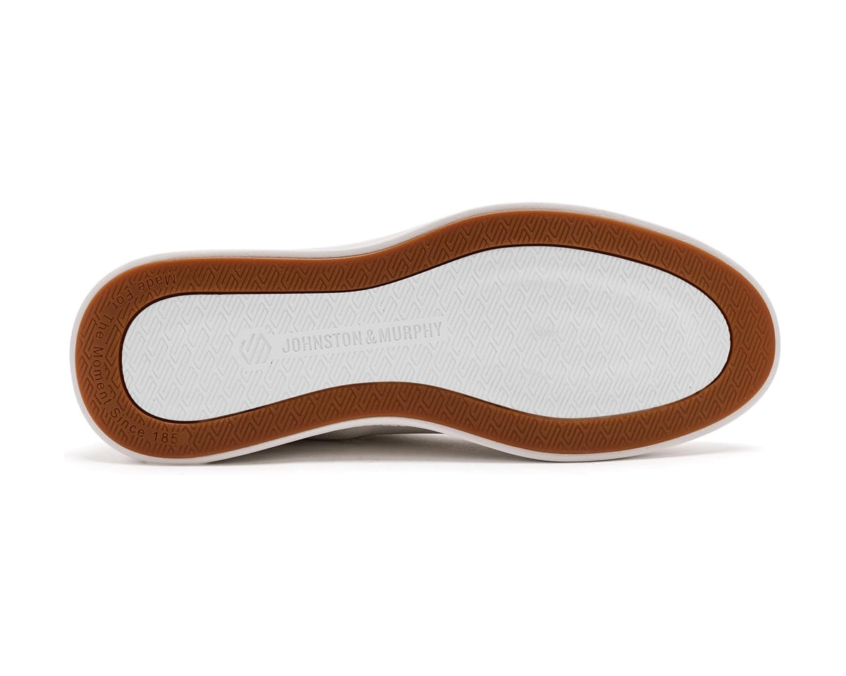 Men's Johnston & Murphy Ackerson Perfed Plain Toe White Full Grain - Eurostride