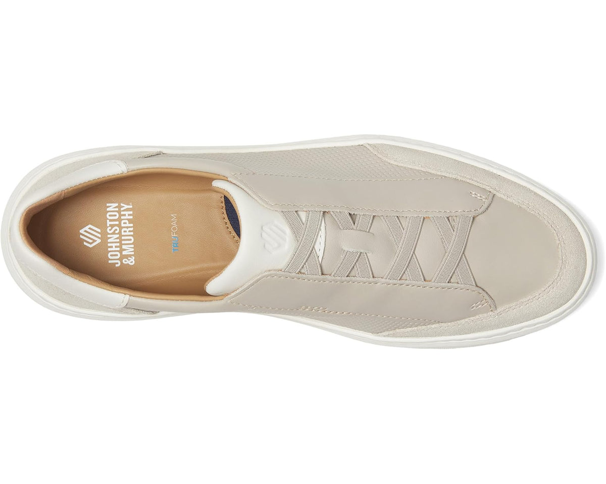 Men's Johnston & Murphy Anders Stretch Lace-To-Toe Beige Full Grain/Suede - Eurostride