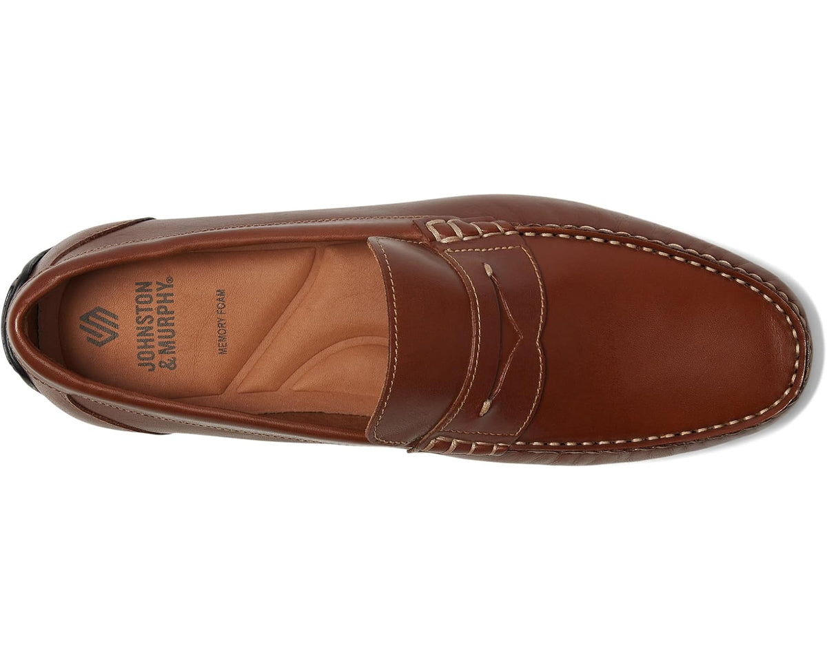 Men's Johnston & Murphy Beck Penny Tan Full Grain - Eurostride