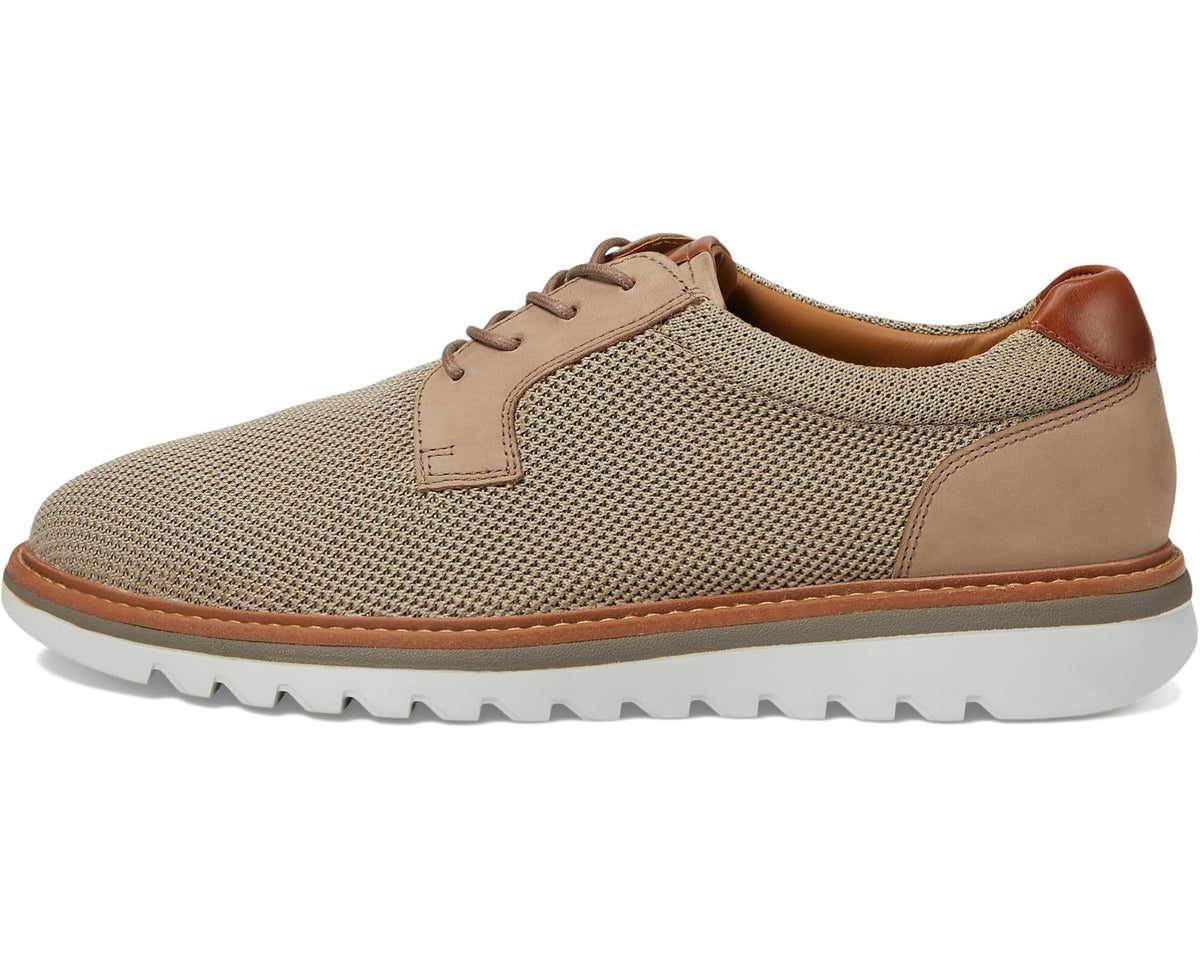 Men's Johnston & Murphy Braydon Knit Plain Toe Taupe Knit - Eurostride