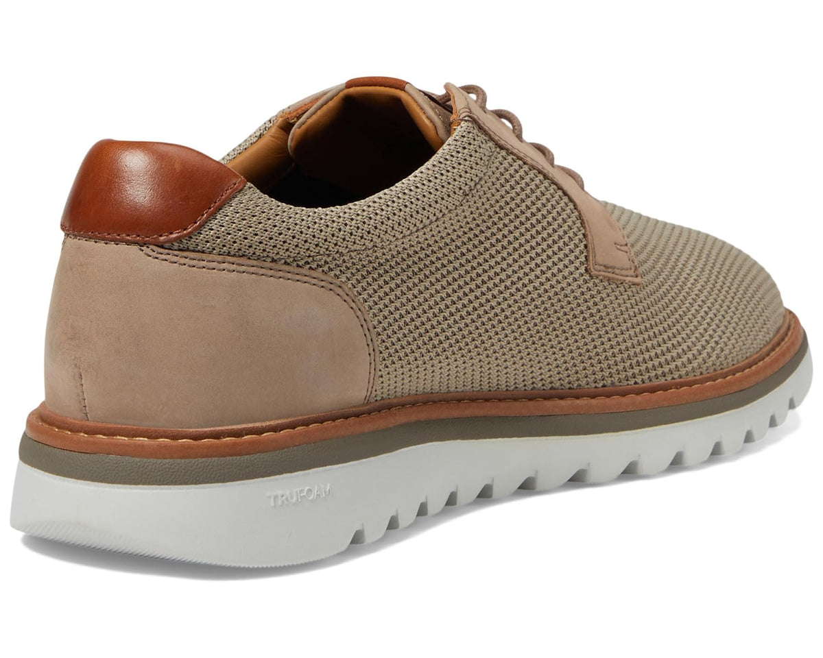 Men's Johnston & Murphy Braydon Knit Plain Toe Taupe Knit - Eurostride