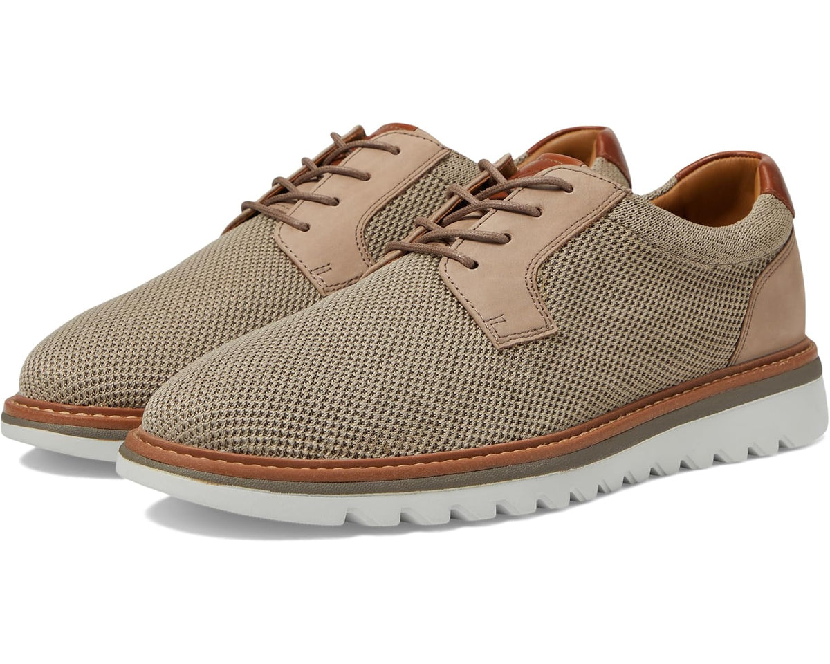 Men's Johnston & Murphy Braydon Knit Plain Toe Taupe Knit - Eurostride