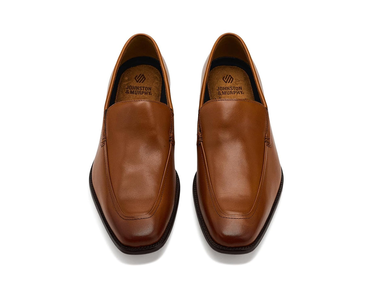 Men's Johnston & Murphy Burke Venetian Loafer Brown Full Grain - Eurostride