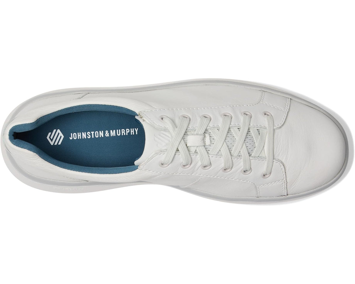 Men's Johnston & Murphy Calm Lace-To-Toe White Full Grain - Eurostride