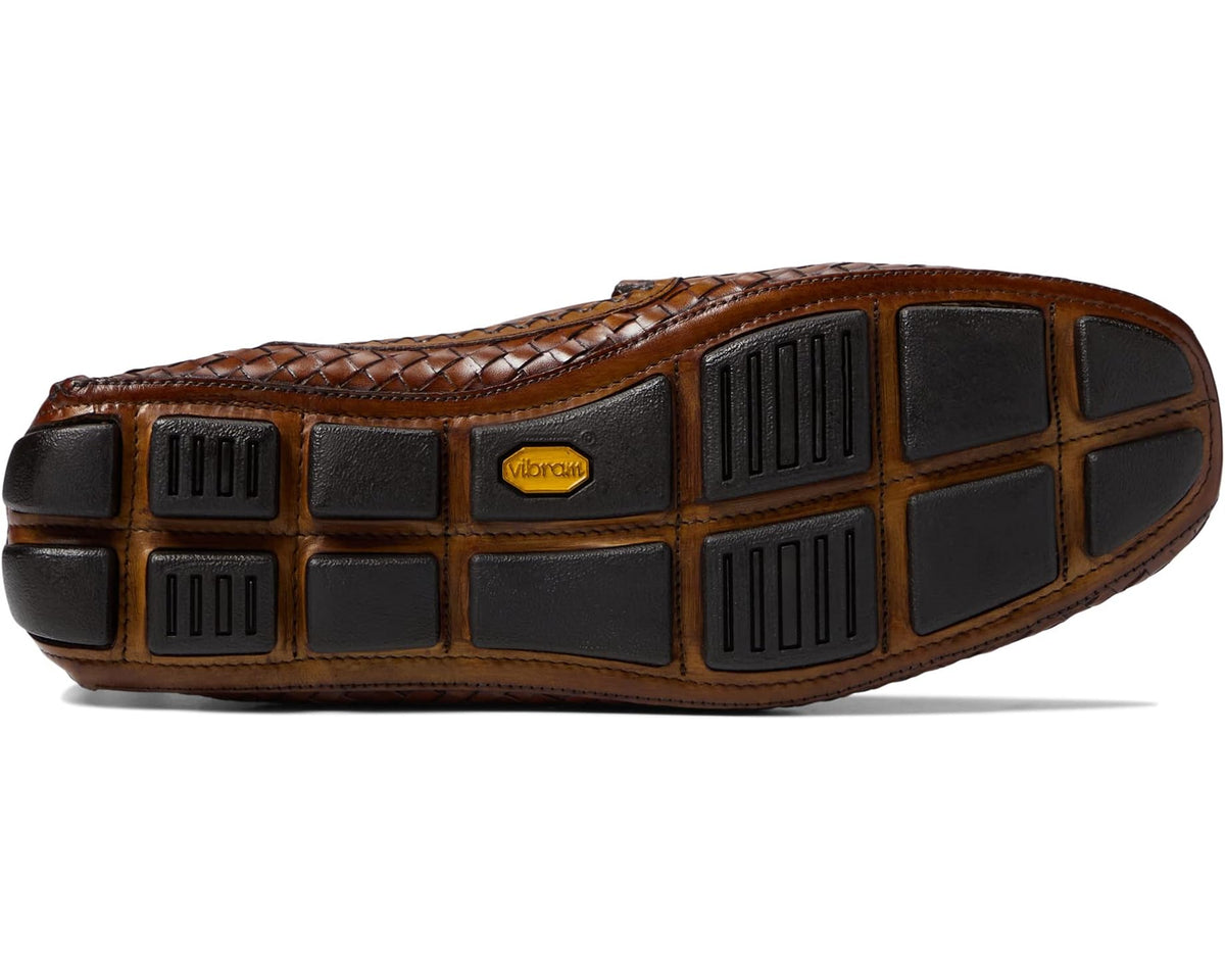 Men's Johnston & Murphy Collection Dayton Woven Penny Brown Italian Calfskin - Eurostride