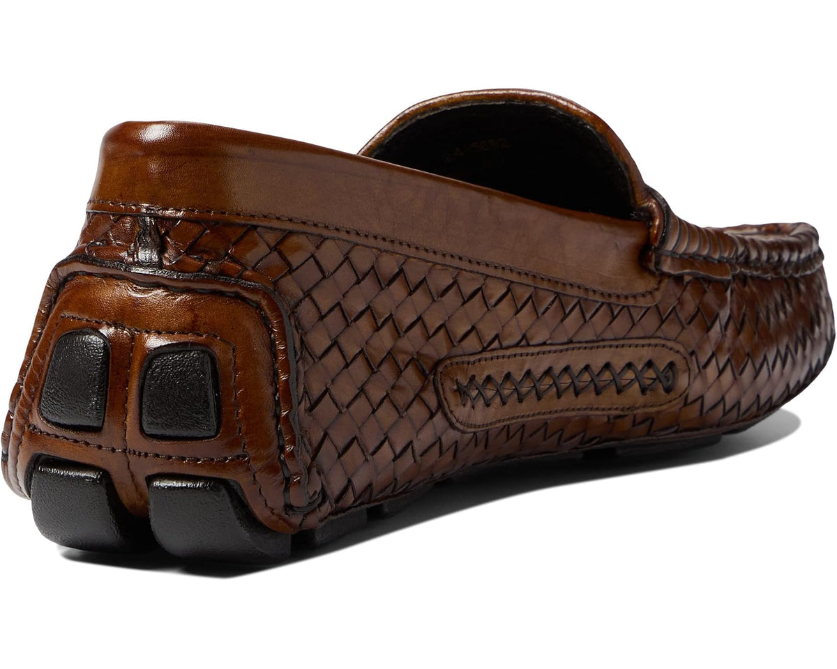Men's Johnston & Murphy Collection Dayton Woven Penny Brown Italian Calfskin - Eurostride