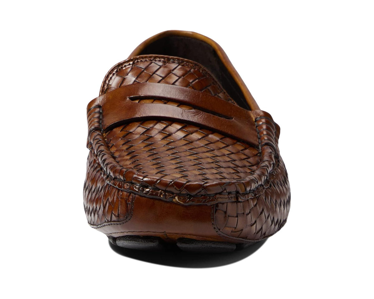 Men's Johnston & Murphy Collection Dayton Woven Penny Brown Italian Calfskin - Eurostride