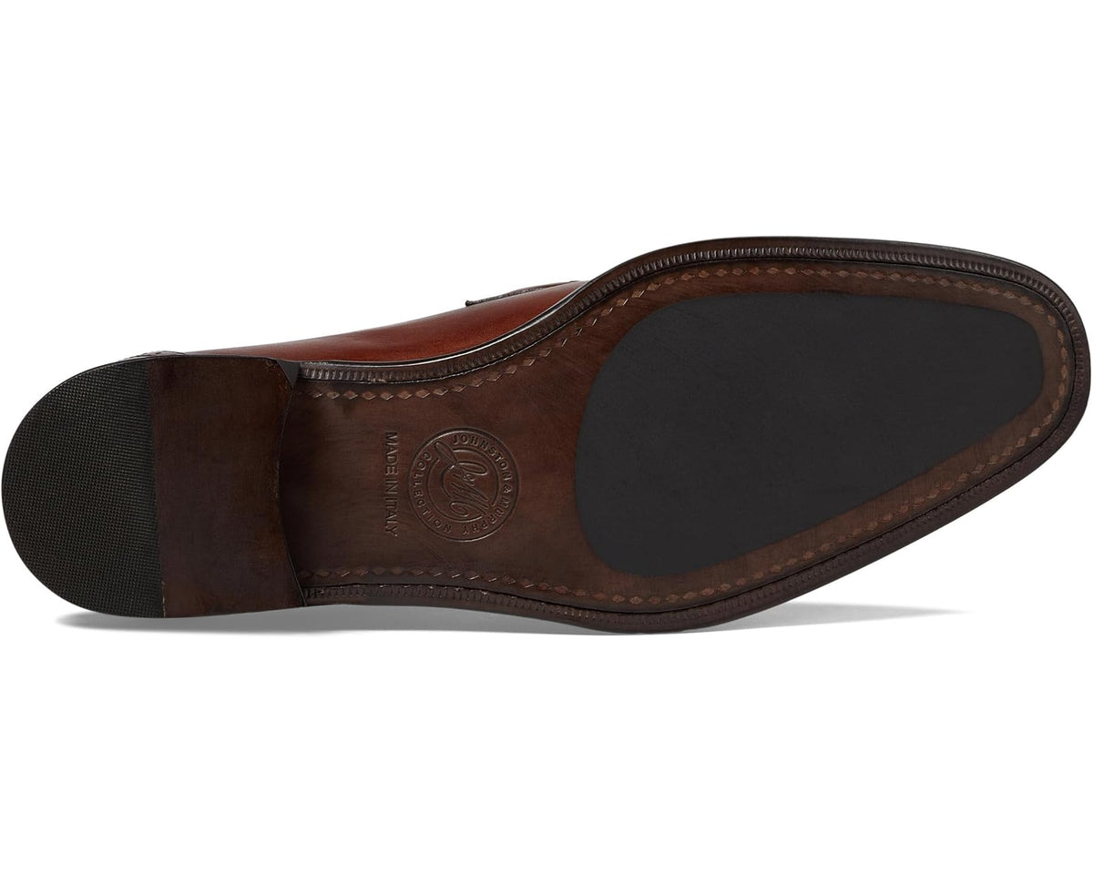 Men's Johnston & Murphy Collection Ellsworth Bit Brown Italian Calfskin - Eurostride