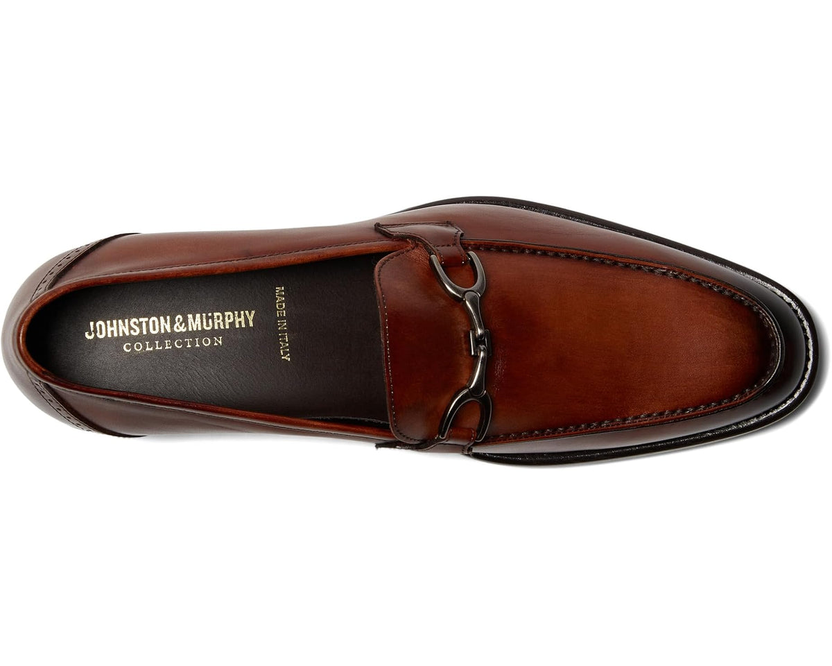 Men's Johnston & Murphy Collection Ellsworth Bit Brown Italian Calfskin - Eurostride