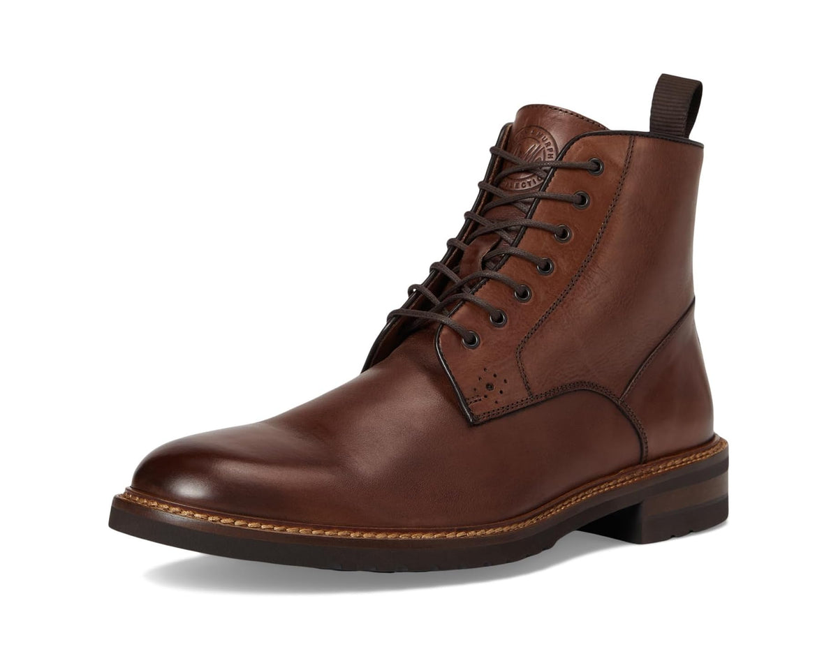 Men's Johnston & Murphy Collection Hartford Plain Toe Boots Tan Italian Calfskin - Eurostride