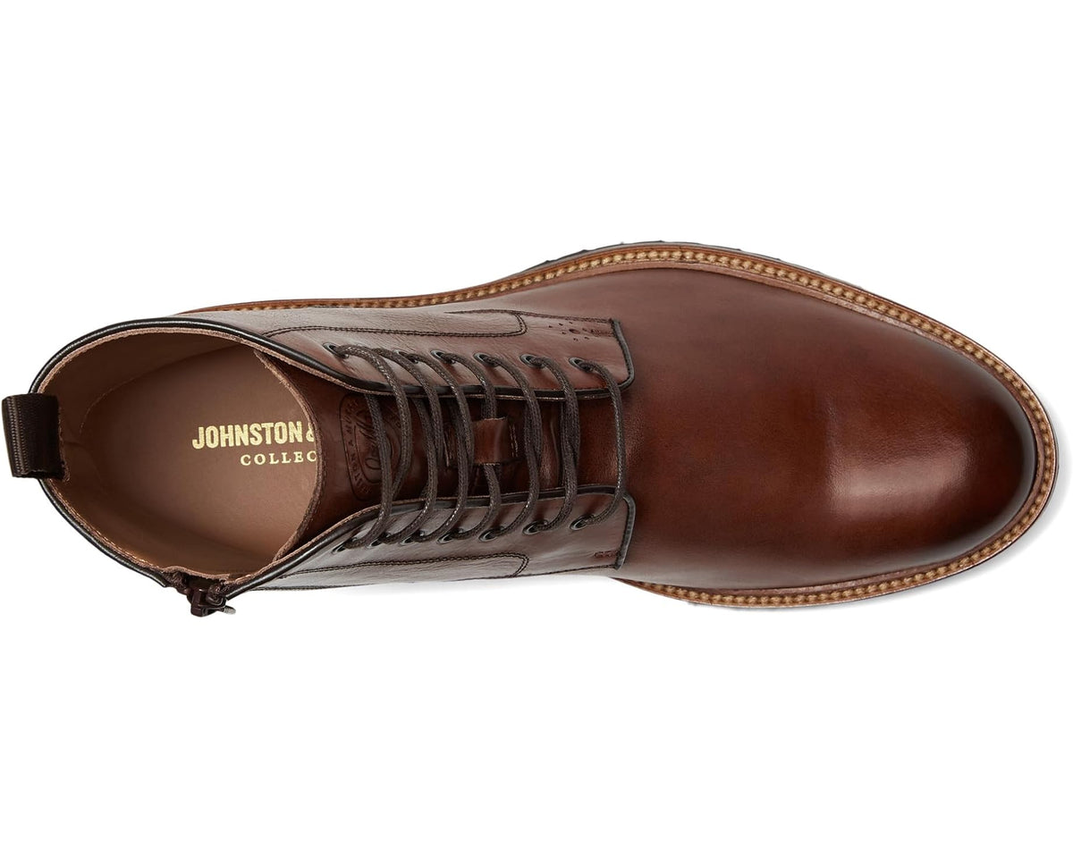 Men's Johnston & Murphy Collection Hartford Plain Toe Boots Tan Italian Calfskin - Eurostride