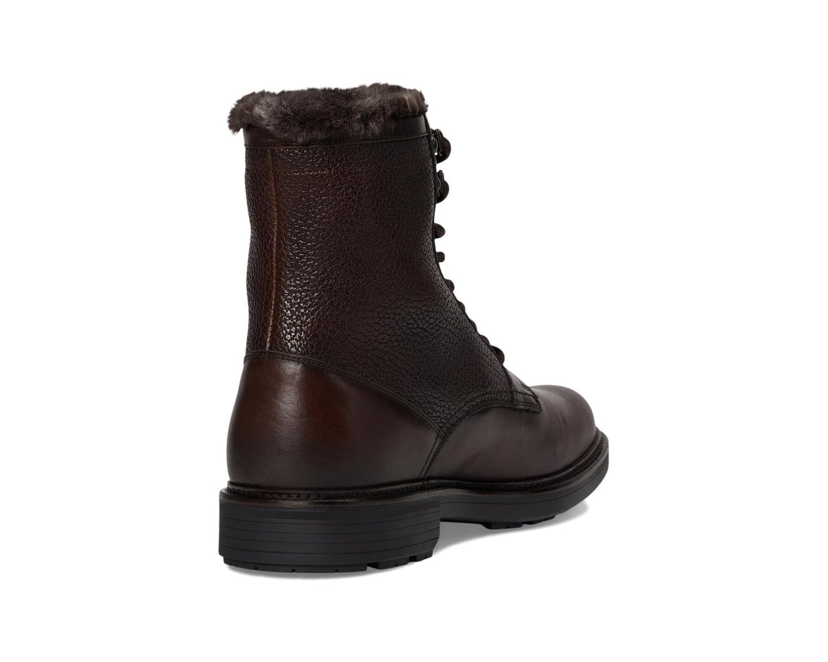 Men's Johnston & Murphy Collection Latham Plain Toe Shearling Boots Dark Brown European Calfskin/Shearling - Eurostride