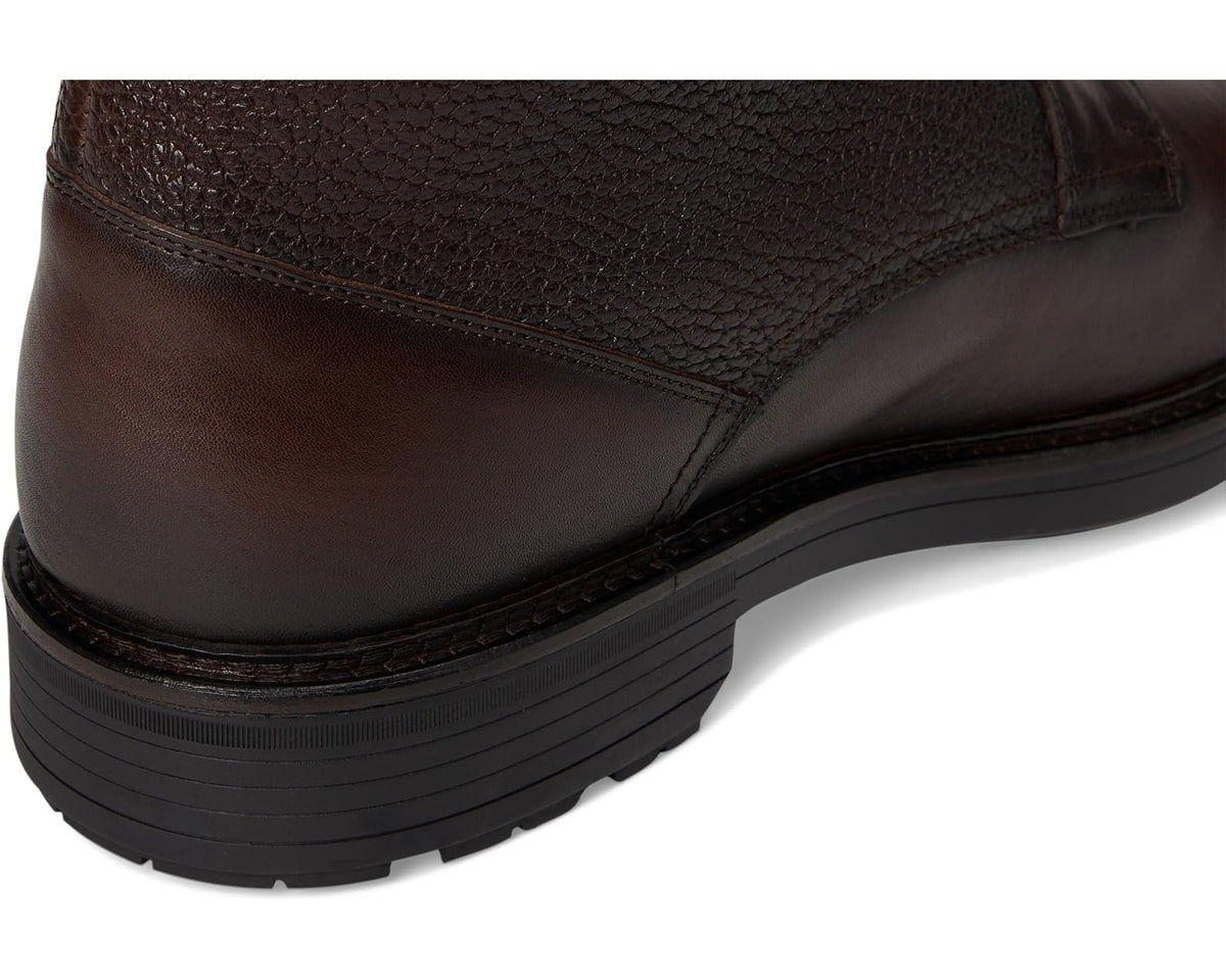 Men's Johnston & Murphy Collection Latham Plain Toe Shearling Boots Dark Brown European Calfskin/Shearling - Eurostride