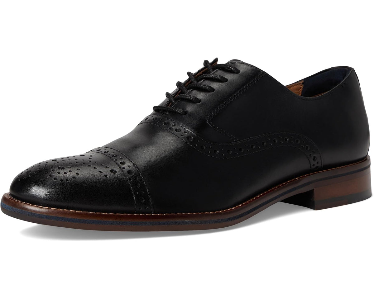 Men's Johnston & Murphy Conard 2.0 Cap Toe Black Full Grain - Eurostride