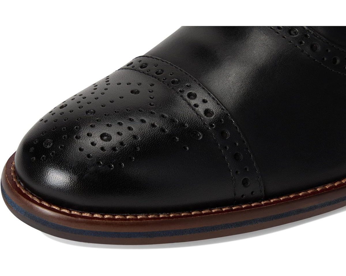 Men's Johnston & Murphy Conard 2.0 Cap Toe Black Full Grain - Eurostride