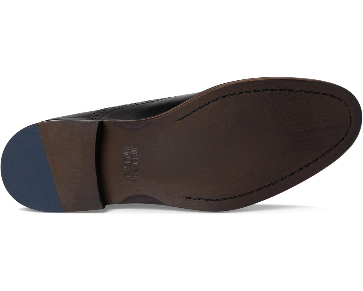 Men's Johnston & Murphy Conard 2.0 Cap Toe Black Full Grain - Eurostride