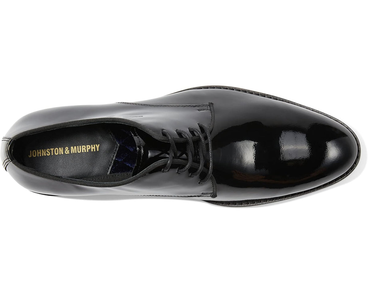 Men's Johnston & Murphy Gavney Plain Toe Black Patent - Eurostride