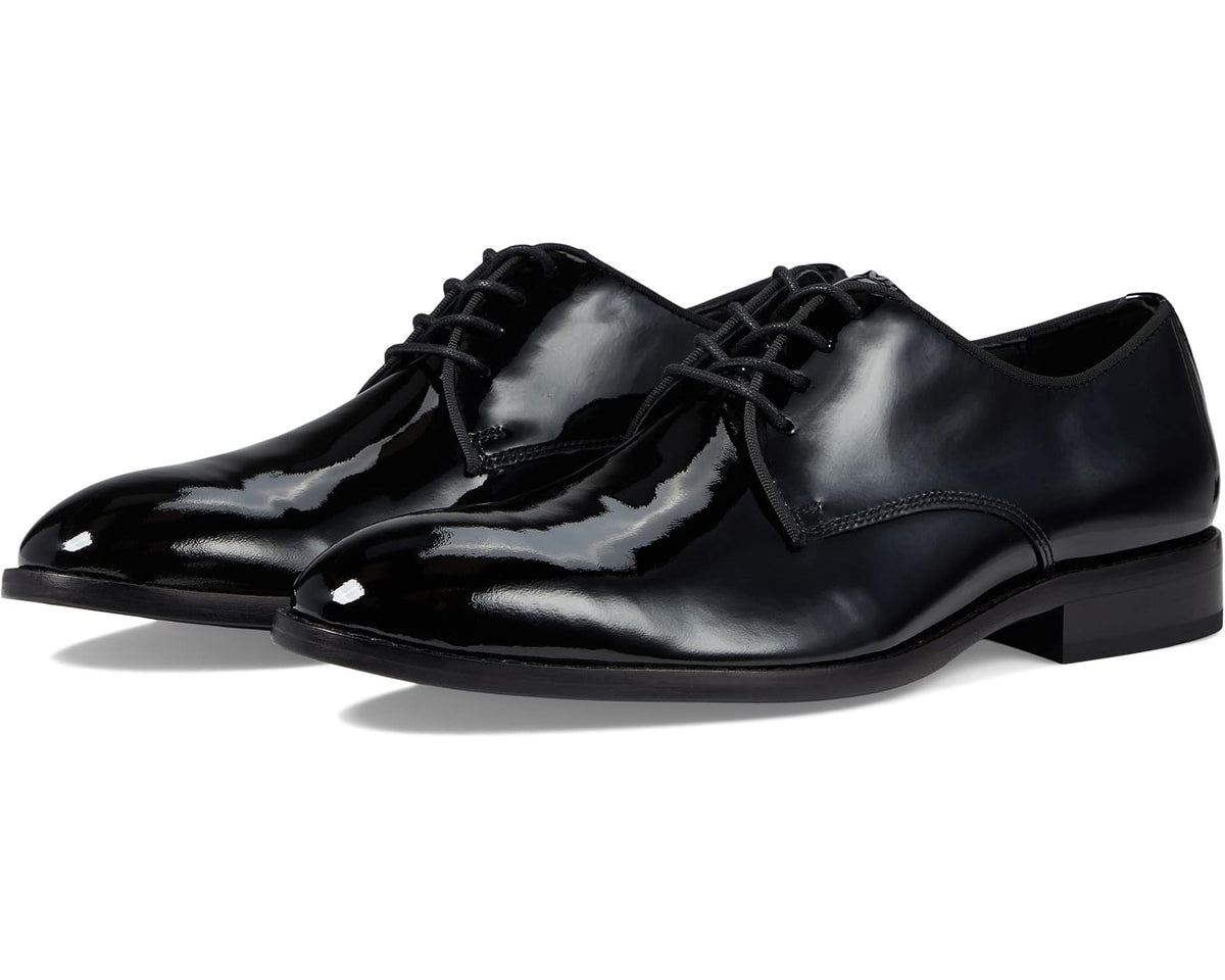 Men's Johnston & Murphy Gavney Plain Toe Black Patent - Eurostride