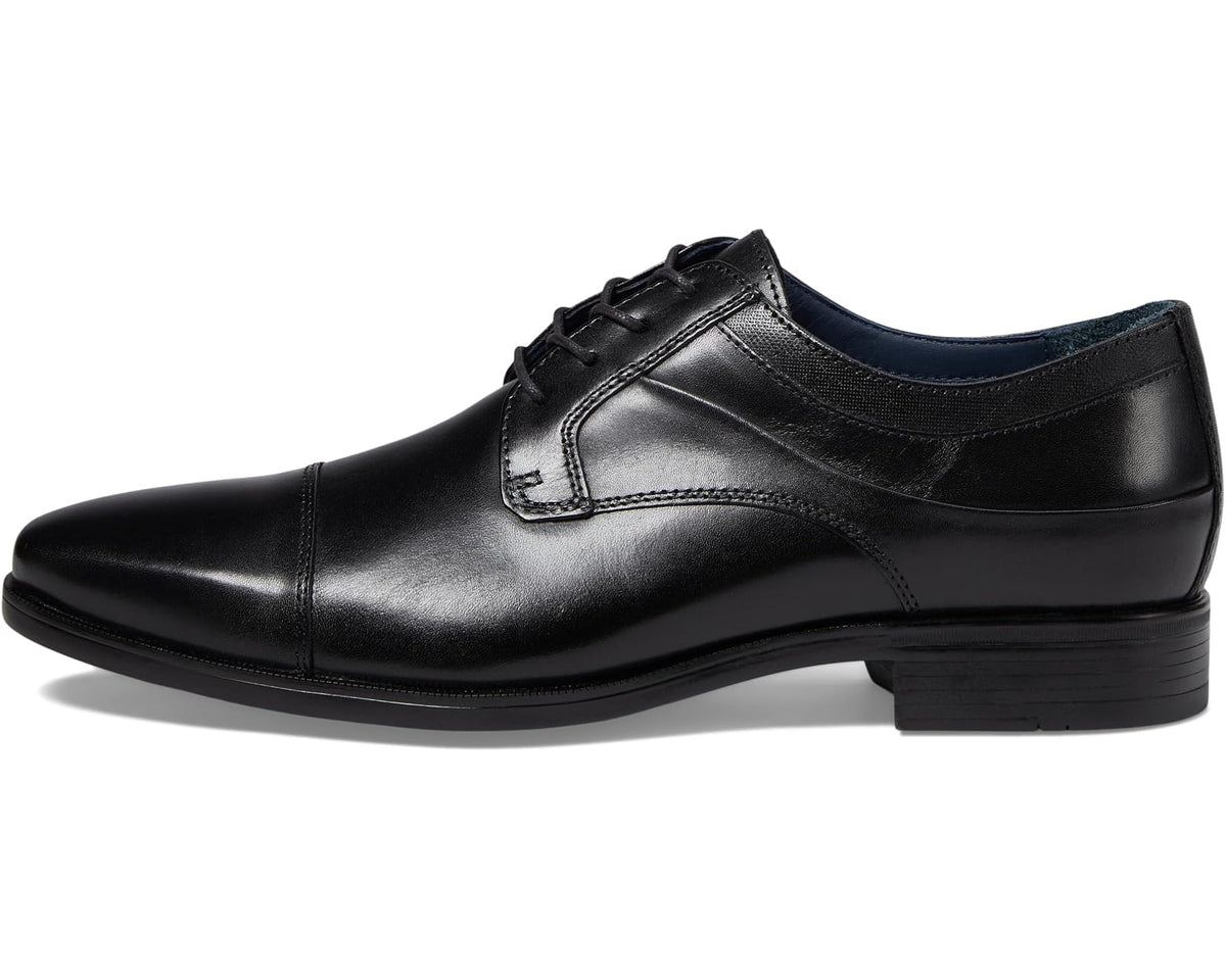 Men's Johnston & Murphy Gibbons Cap Toe Black Full Grain - Eurostride