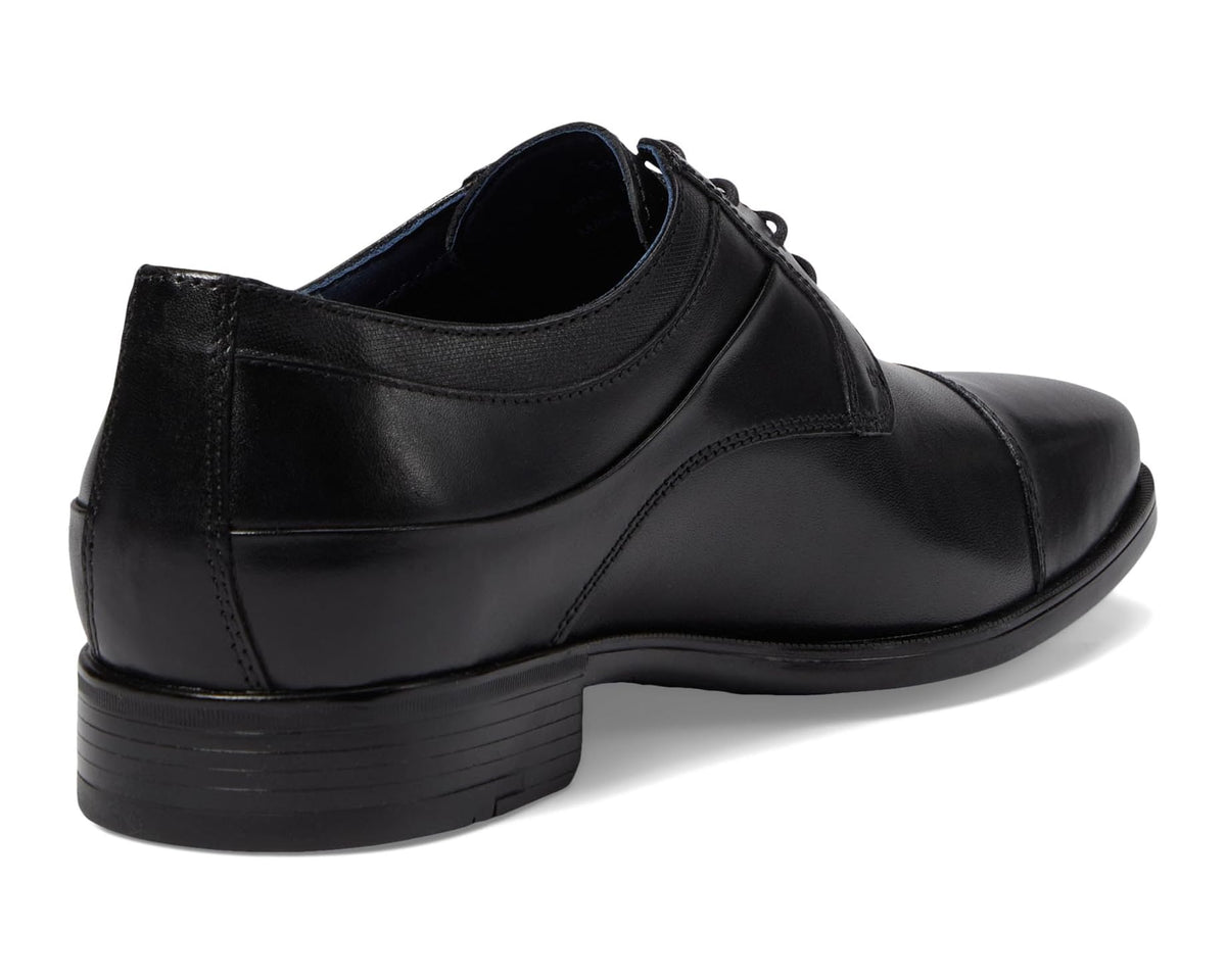 Men's Johnston & Murphy Gibbons Cap Toe Black Full Grain - Eurostride