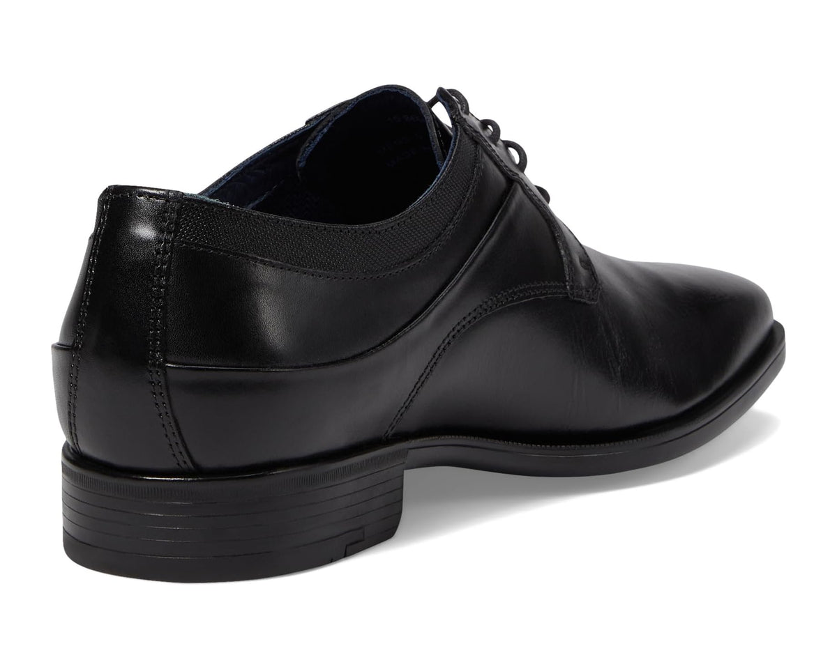 Men's Johnston & Murphy Gibbons Plain Toe Black Full Grain - Eurostride