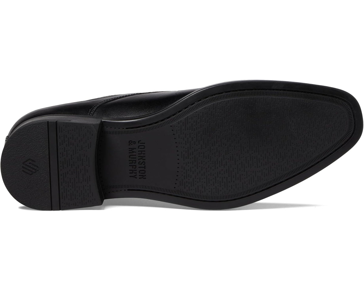 Men's Johnston & Murphy Gibbons Plain Toe Black Full Grain - Eurostride
