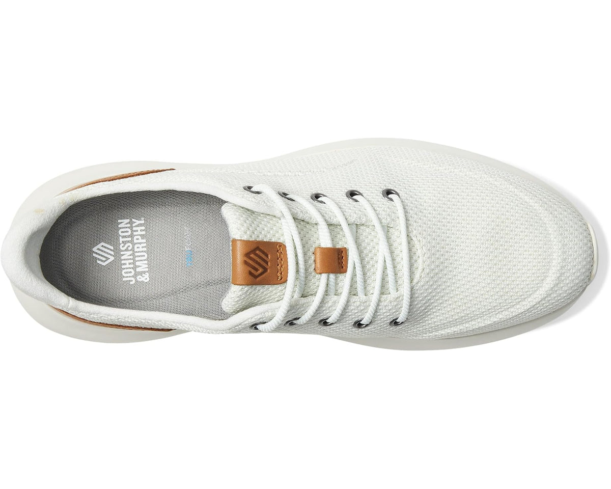 Men's Johnston & Murphy Kasler 2.0 Knit Plain Toe White Knit - Eurostride