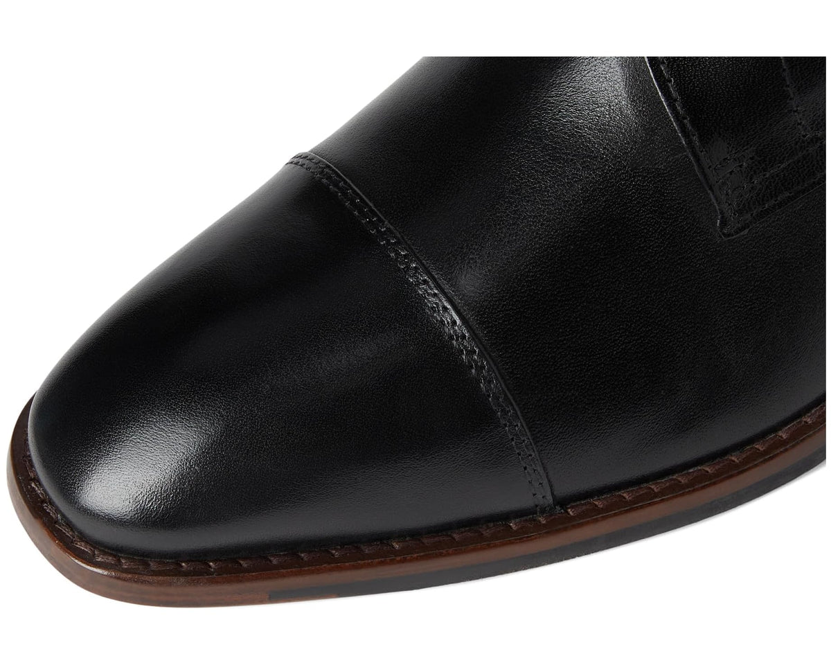 Men's Johnston & Murphy Richland Cap Toe Black Full Grain - Eurostride