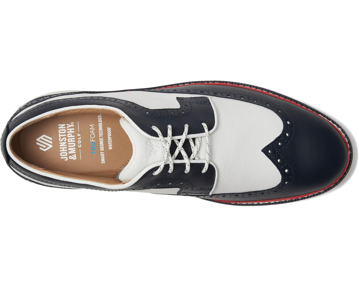 Men's Johnston & Murphy Upton Gl3 Luxe Hybrid Navy/White Waterproof Full Grain - Eurostride