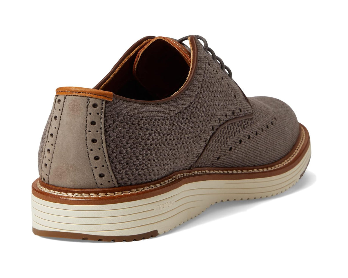Men's Johnston & Murphy Upton Knit Wing Tip Gray Knit - Eurostride