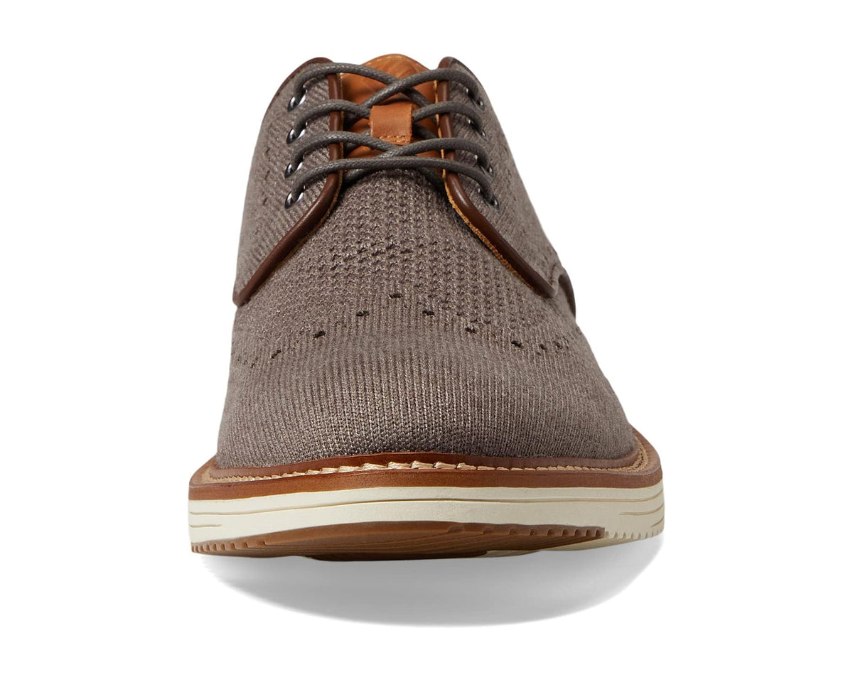 Men's Johnston & Murphy Upton Knit Wing Tip Gray Knit - Eurostride
