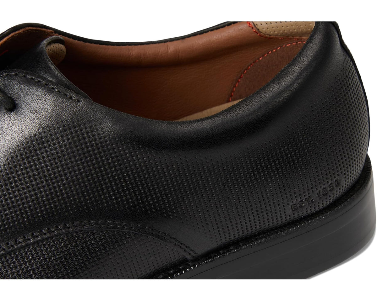 Men's Johnston & Murphy Xc Copley Wingtip Black Waterproof Embossed Full Grain - Eurostride